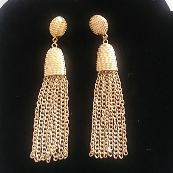 CLDC Jewelry - Gold Toned Tassel Earrings